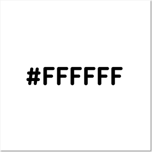 #FFFFFF Posters and Art